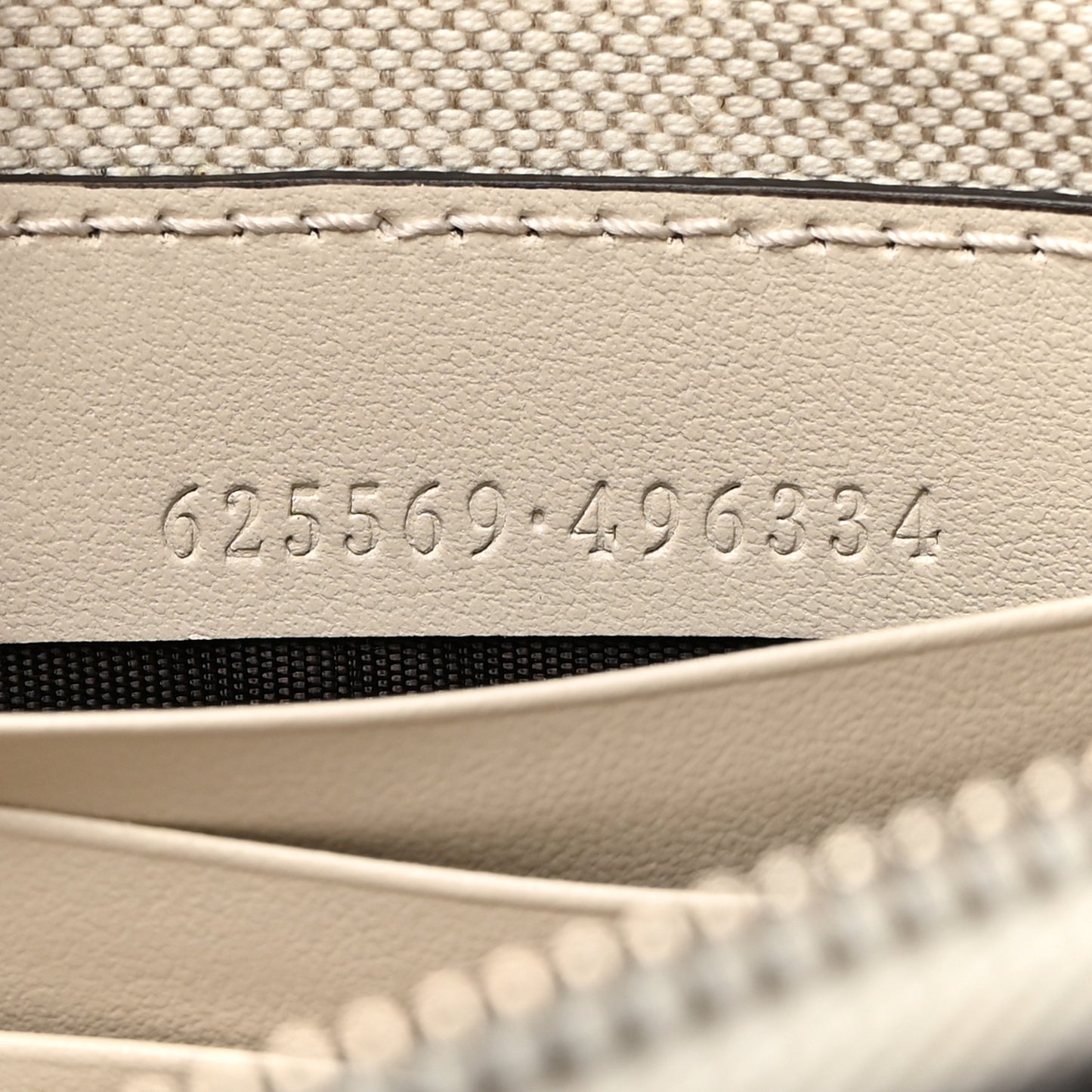Calfskin GG Tennis Embossed Wristlet Pouch Mystic White