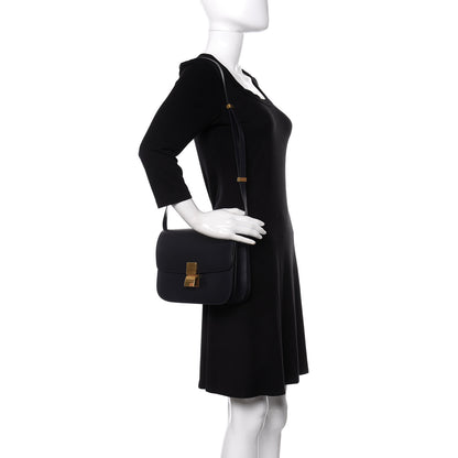 Celine Box Calfskin Medium Classic Box Flap Bag Navy 2 of 10