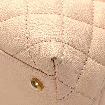 Chanel Caviar Quilted Medium Coco Handle Flap Light Beige 11 of 13