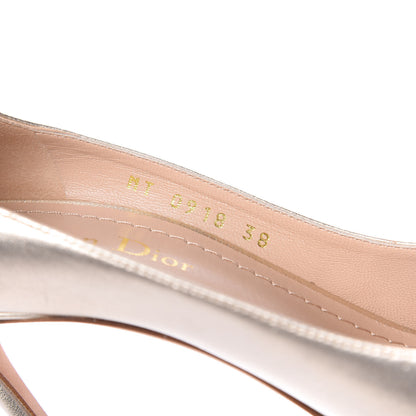 Christian Dior Metallic Lambskin D-Moi Pumps 38 Gold 10 of 11