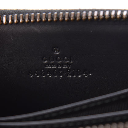 Gucci Calfskin GucciGhost Zip Around Card Case Black New Acquamarine 7 of 7