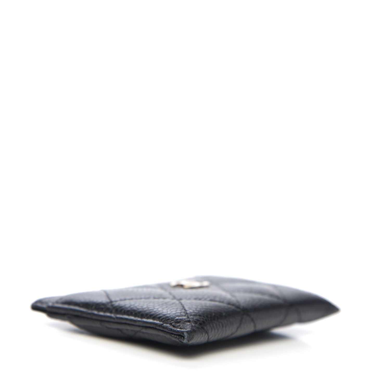Caviar Quilted Card Holder Black