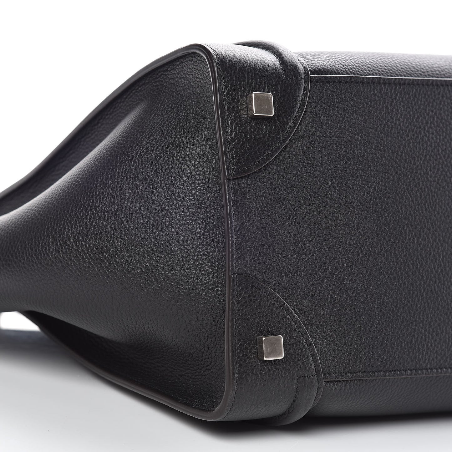 Drummed Calfskin Mini Luggage Black
