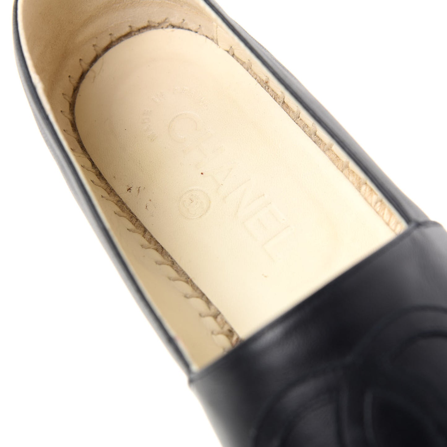 Lambskin CC Espadrilles 39 Black