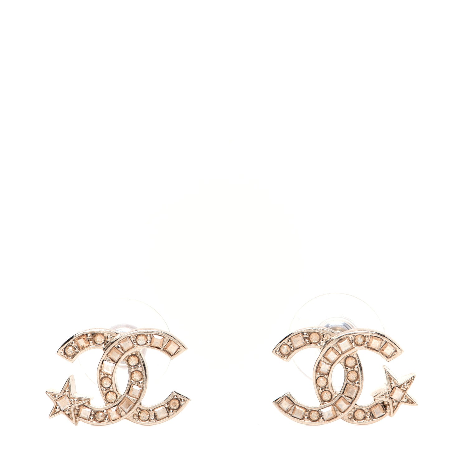 Crystal CC Starfall Earrings Gold