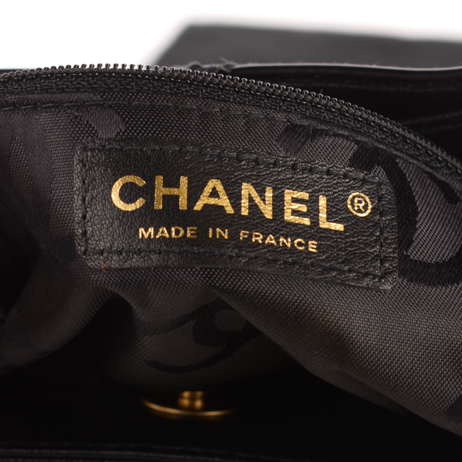 Chanel Glazed Calfskin Quilted Tote Black 6 of 8