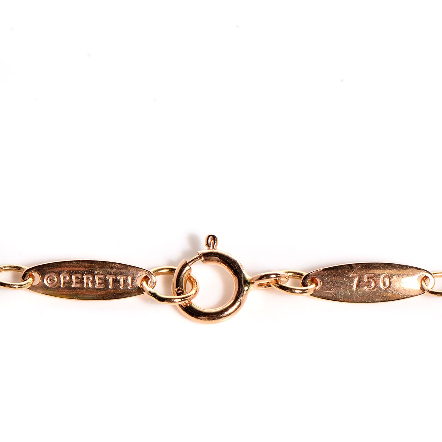 18k Yellow Gold Elsa Peretti Cross Pendant Necklace