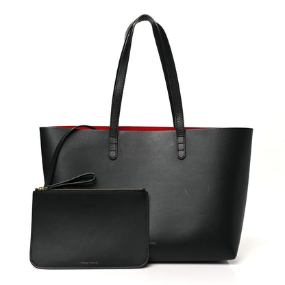 Mansur Gavriel Calfskin Small Shopping Tote Black Flamma 3 of 11