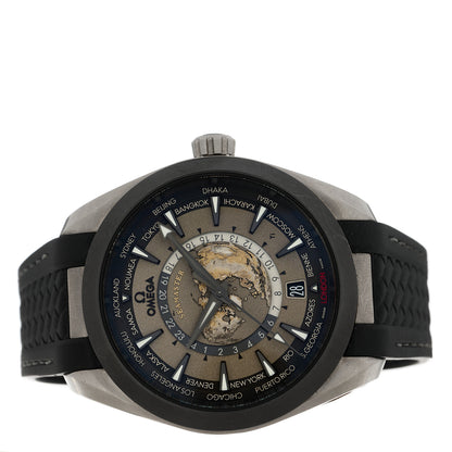 Omega Titanium Rubber 43mm Seamaster Aqua Terra World Time Chronometer Automatic Watch Grey 220.92.43.22.99.001 2 of 5