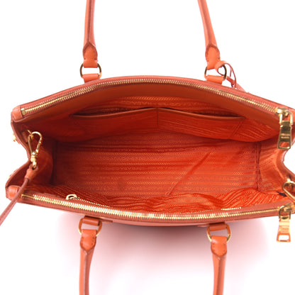 Prada Saffiano Medium Galleria Double Zip Tote Papaya 5 of 15