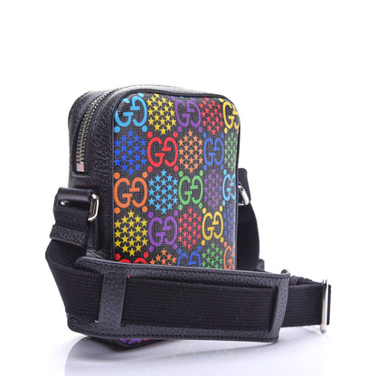 Gucci GG Supreme Monogram Psychedelic Messenger Bag Black 3 of 12