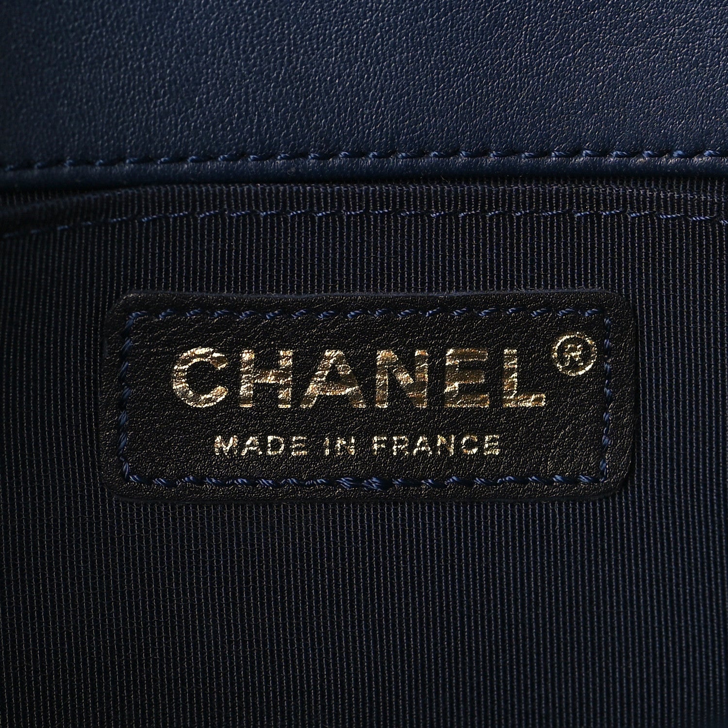 Chanel Braided Sheepskin Medium Boy Flap Navy 6 of 9