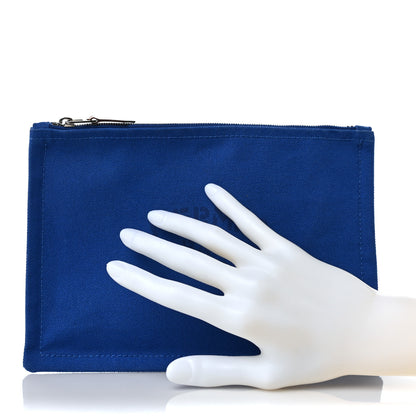 Hermes Toile Small Bain New Yachting Case Bleu Electrique 2 of 8