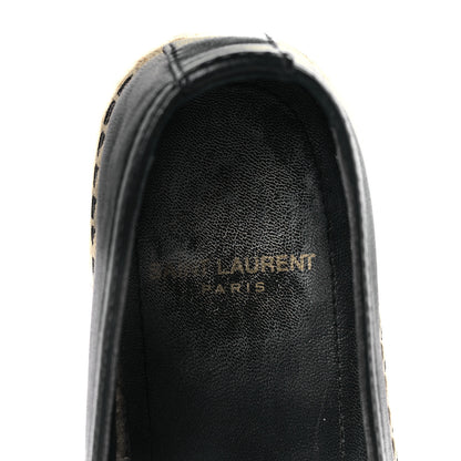 Saint Laurent Lambskin Monogram Espadrilles 35 Black 7 of 9