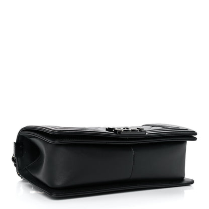 Chanel Calfskin Quilted Medium Boy Flap So Black 4 of 12