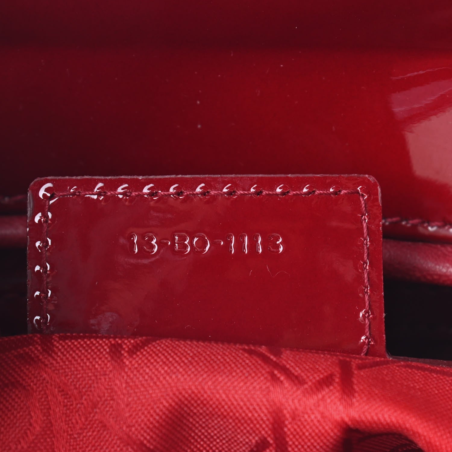 Christian Dior Patent Cannage Large Lady Dior Red 7 of 11