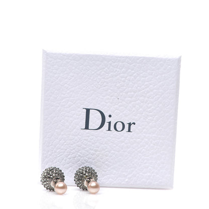 Christian Dior Crystal Mise En Dior Tribal Earrings Grey Pink 4 of 4