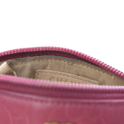 Chanel Lambskin Camellia Embossed Key Holder Case Fuchsia 8 of 16