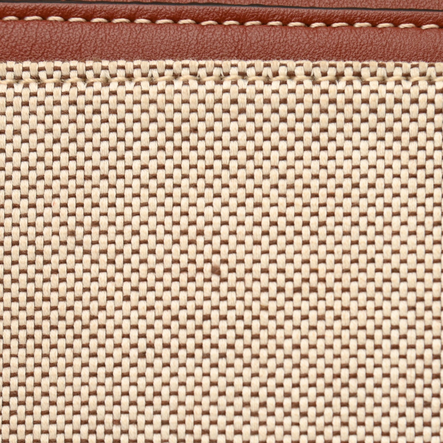 Cotton Calfskin Woody Belt Bag Beige Brown