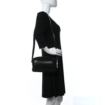 Saint Laurent Suede Monogram All Over Camera Bag Black 2 of 10