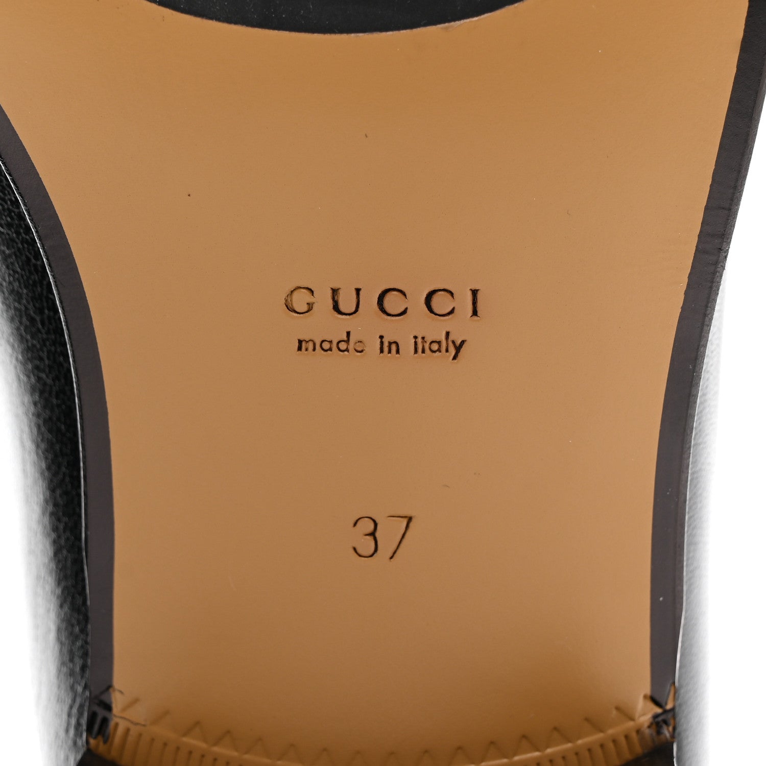 Gucci Goatskin Womens Horsebit Mid-Heel Loafers 37 Black 8 of 9