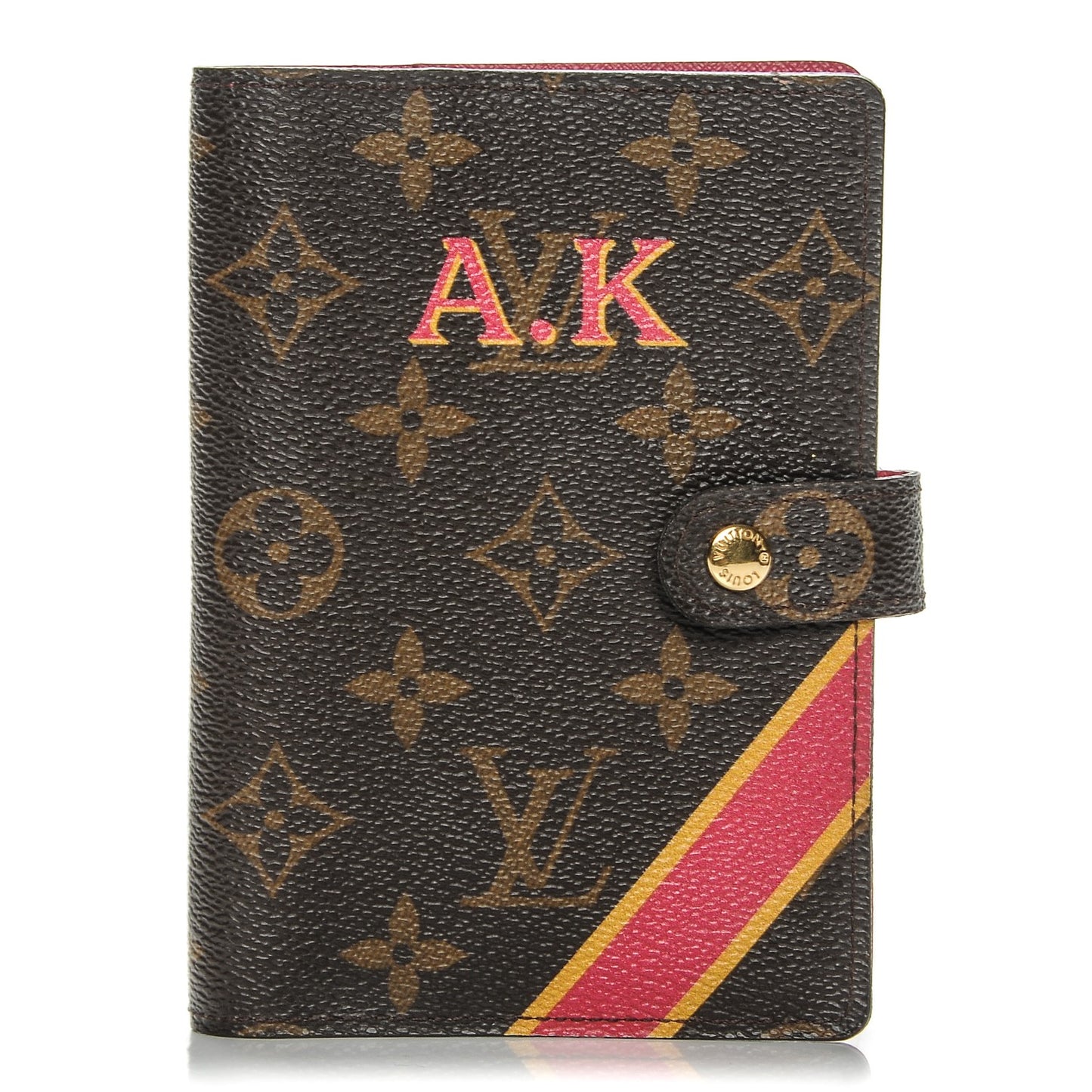 Monogram My LV Heritage Small Ring Agenda Cover Fuchsia Yellow
