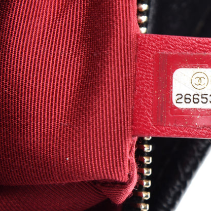 Chanel Aged Calfskin Quilted Small Gabrielle Hobo Black 9 of 10