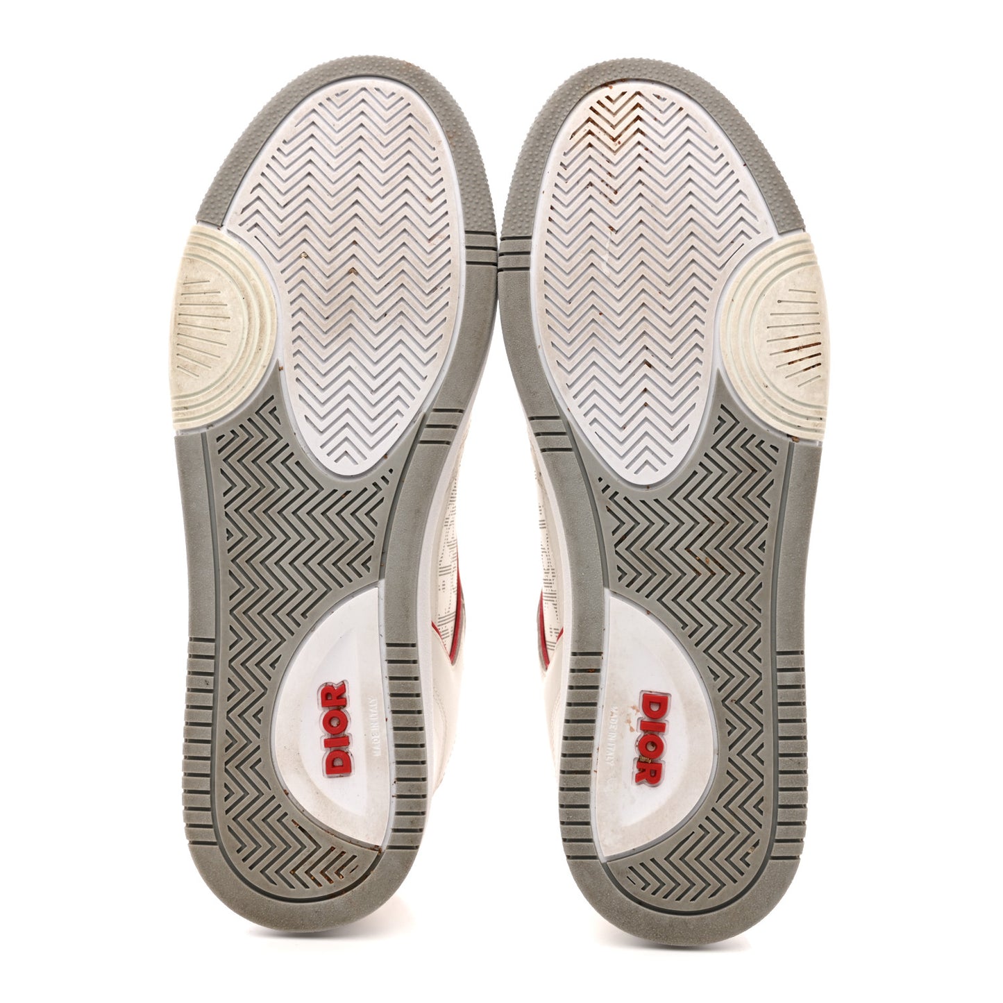 Smooth Calfskin Oblique Galaxy Perforated Mens B27 Low Top Sneakers 44 White Red