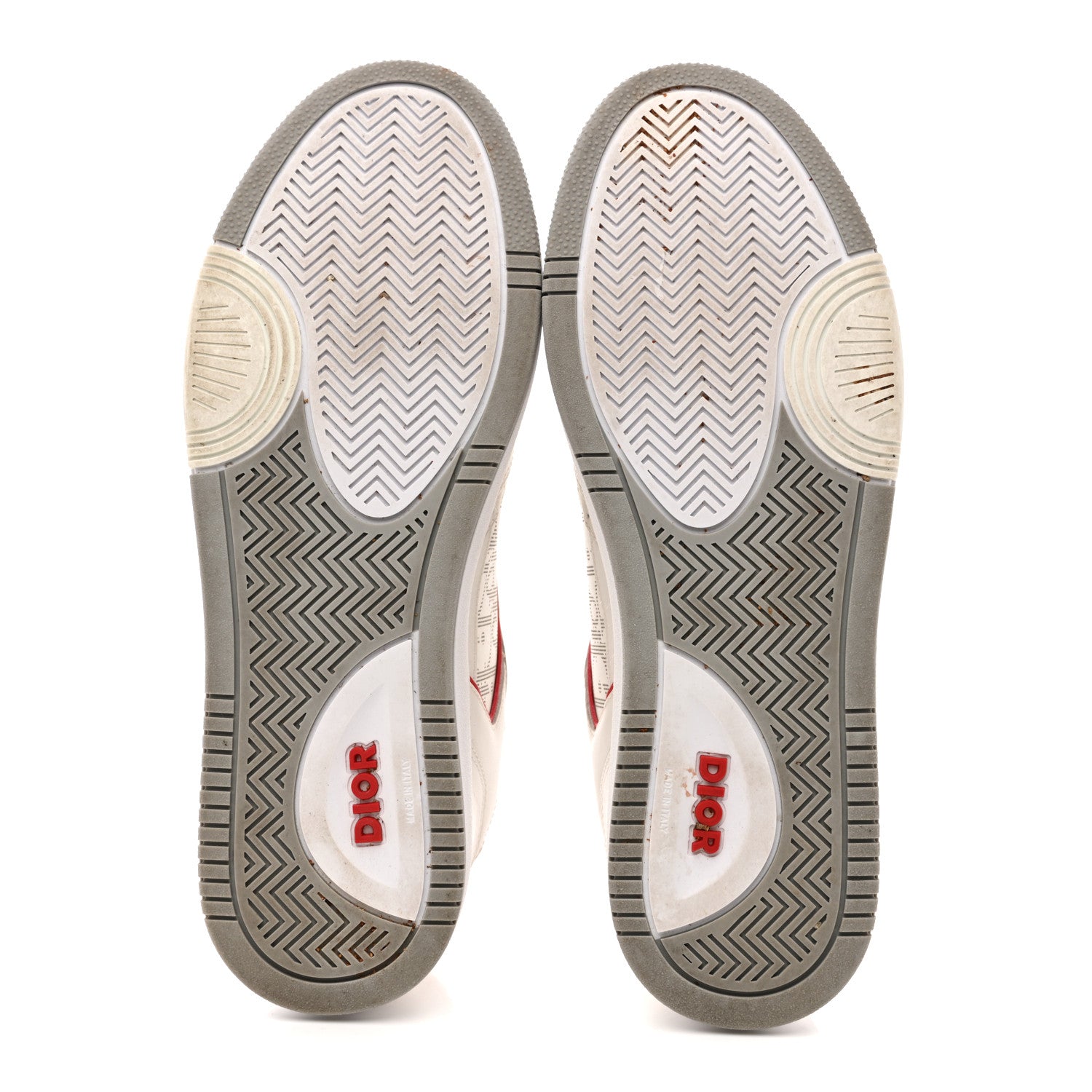 Christian Dior Smooth Calfskin Oblique Galaxy Perforated Mens B27 Low Top Sneakers 44 White Red 6 of 12