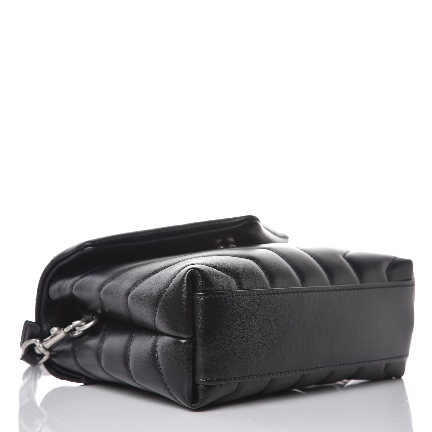 Calfskin Y Quilted Monogram Toy Loulou Crossbody Bag Black