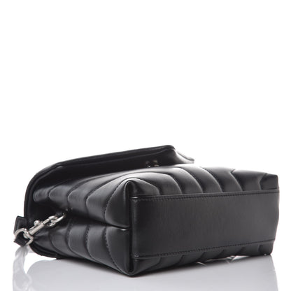 Saint Laurent Calfskin Y Quilted Monogram Toy Loulou Crossbody Bag Black 4 of 8