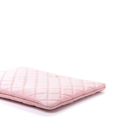 Chanel Iridescent Caviar Quilted Medium Cosmetic Case Rose Pink 7 of 10