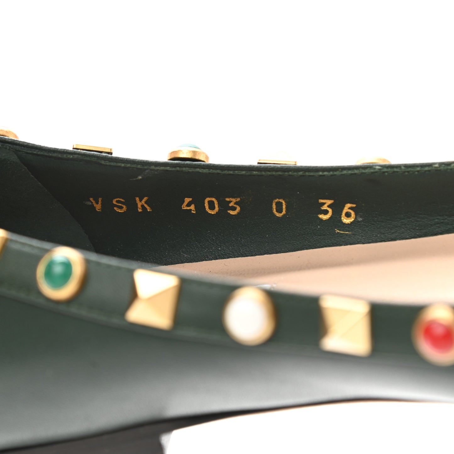 Nappa Rockstud Rolling Ballerina Flats 36 Black