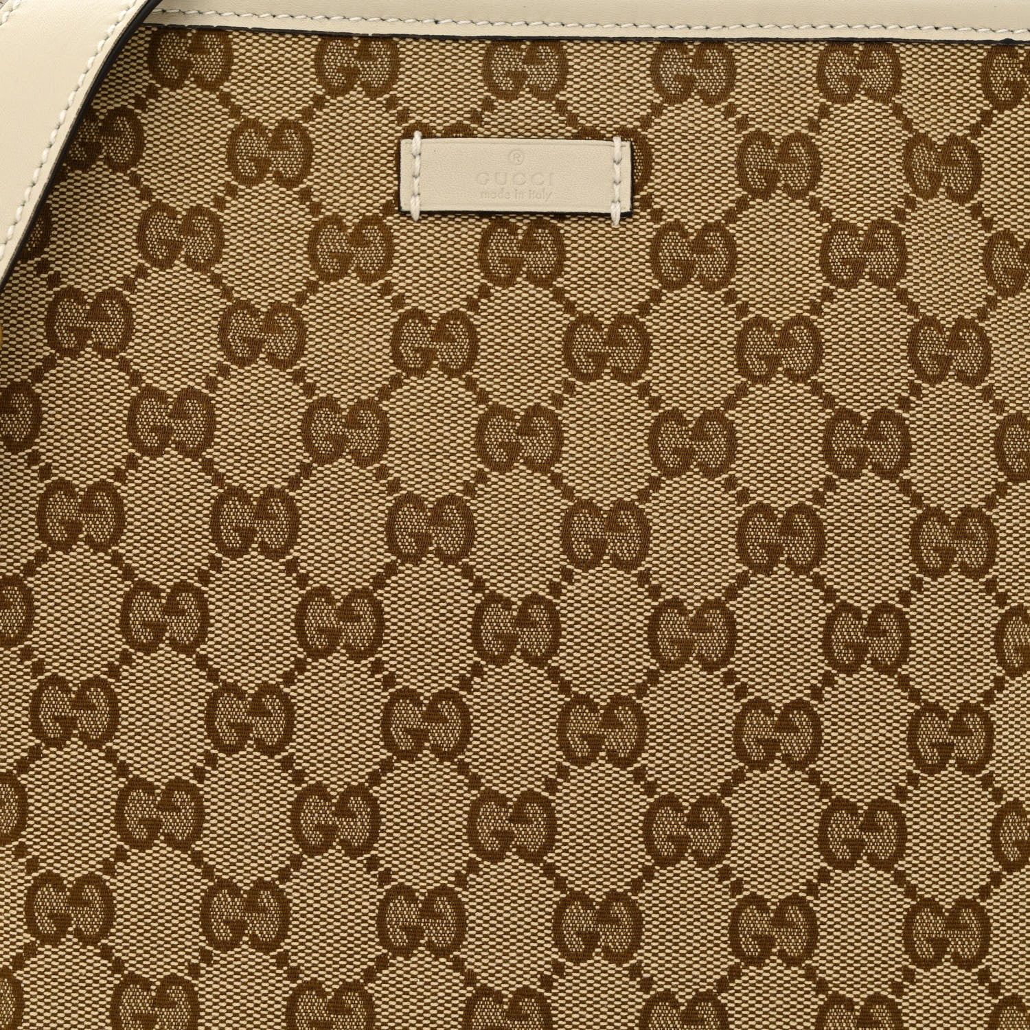 Gucci Monogram Medium Flat Messenger Bag Off White 7 of 9