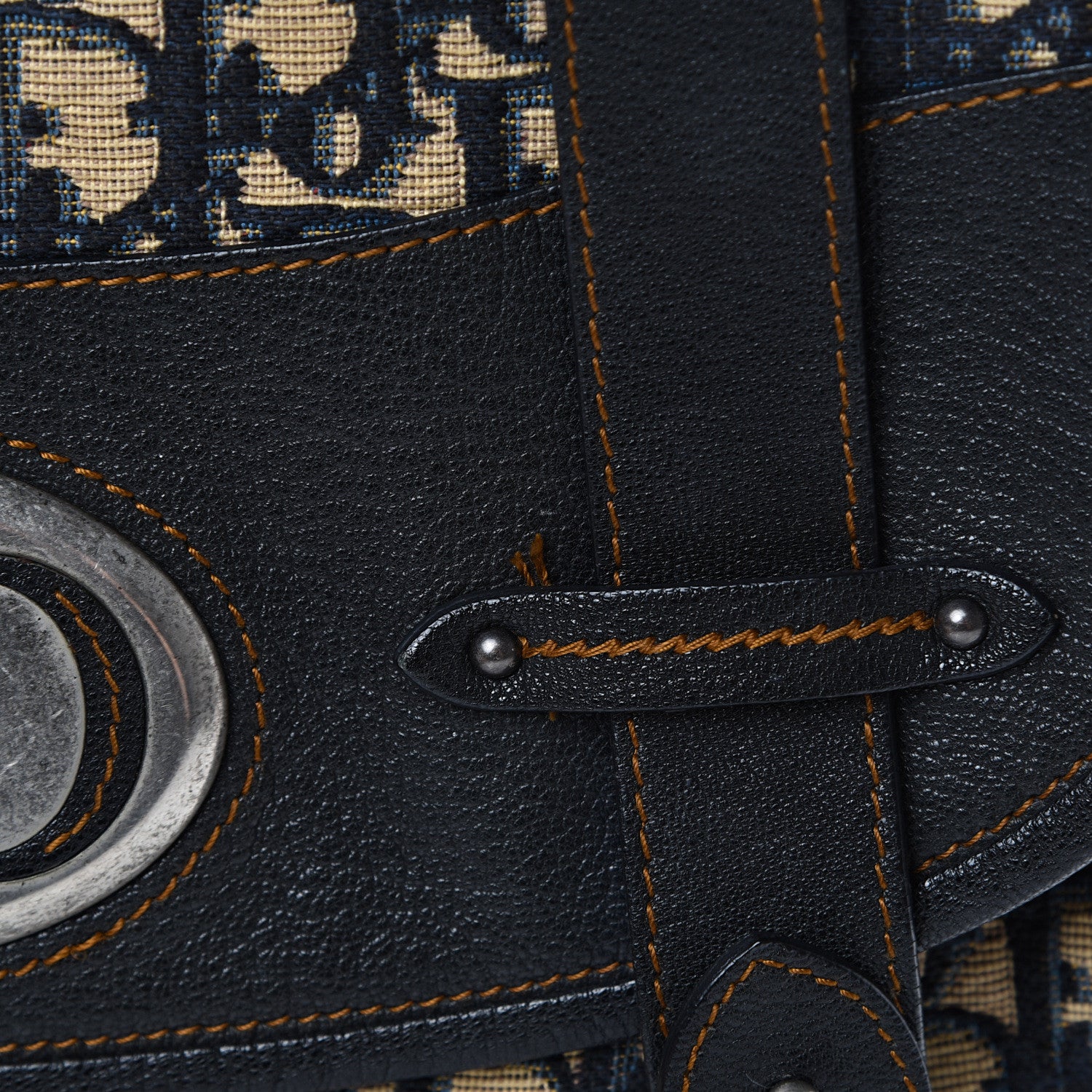 Christian Dior Monogram Traveler Shoulder Bag Navy 11 of 17