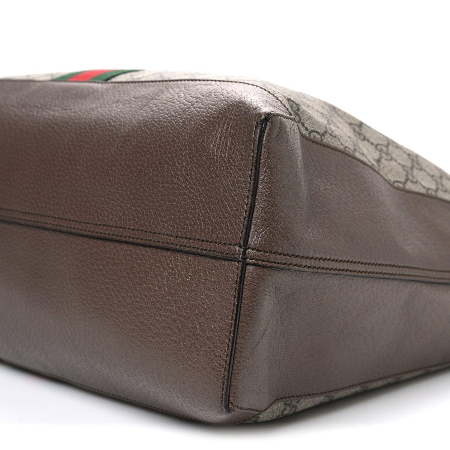 GG Supreme Monogram Web Ophidia Tote Brown