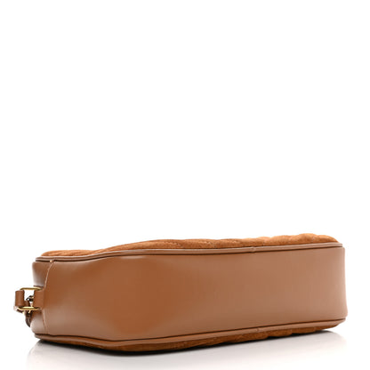 Saint Laurent Suede Matelasse Monogram Lou Camera Bag Cinnamon 4 of 10