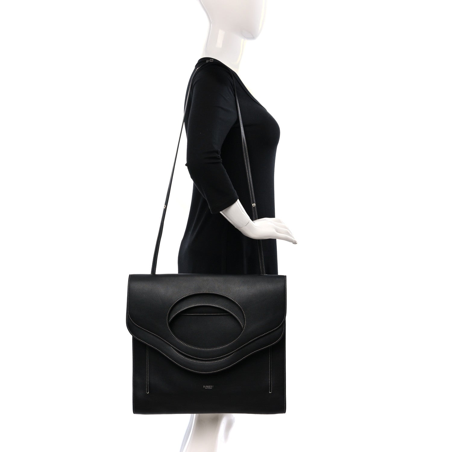 Burberry Medium Pocket Flat Tote Black 3 of 9