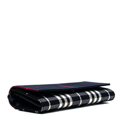 Burberry Canvas Tartan Check Mix Henley Wallet on Chain Blue Multicolor 4 of 8