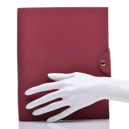 Hermes Togo Ulysse MM Notebook Cover Rubis 2 of 8