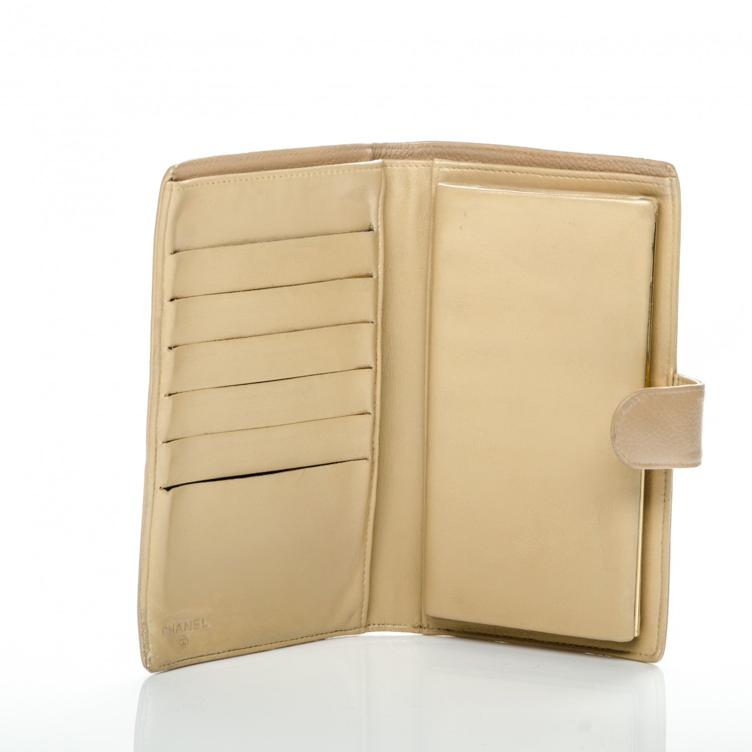 Chanel Caviar Timeless CC French Wallet Beige 5 of 6