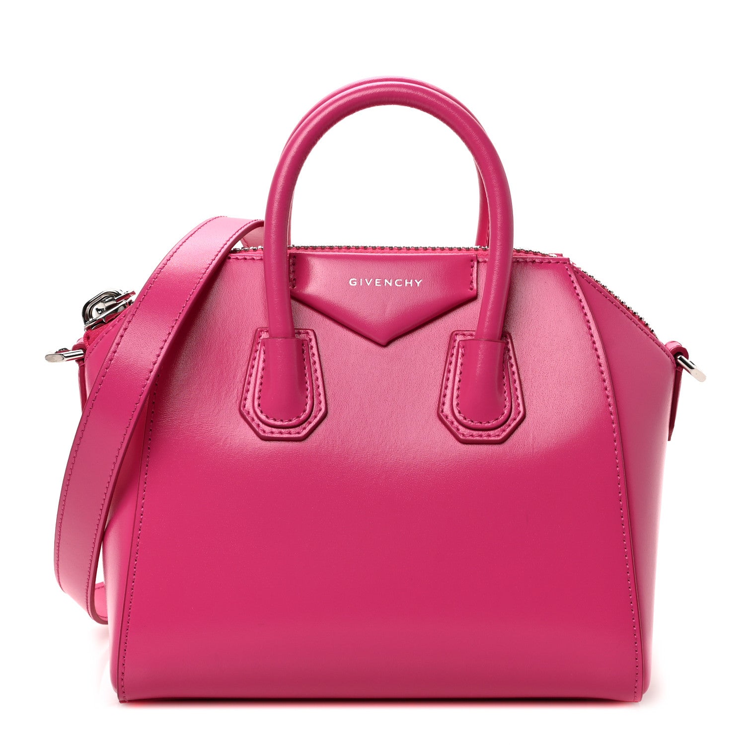 Givenchy Shiny Lord Calfskin Mini Antigona Neon Pink 1 of 9