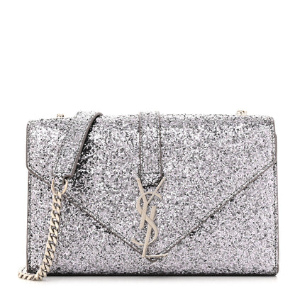 Saint Laurent Glitter Monogram Galactica Satchel Silver 1 of 10