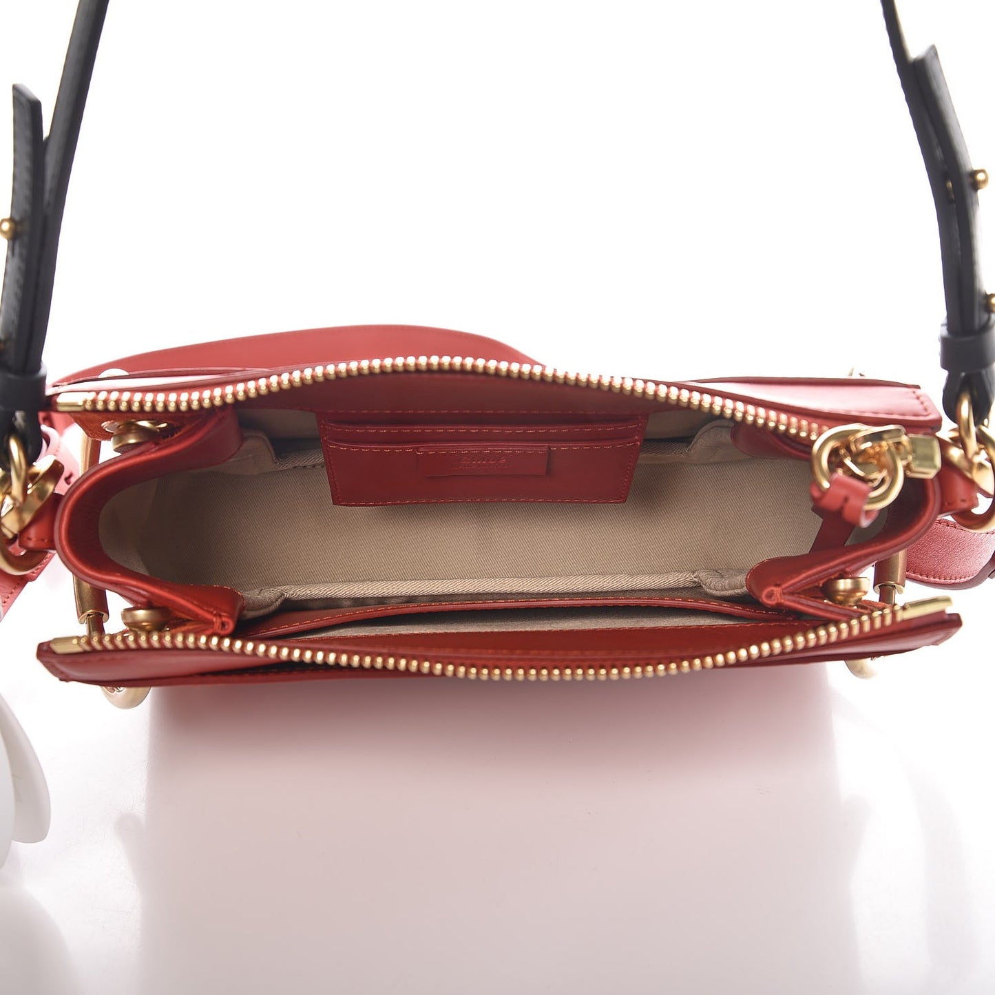 Calfskin Suede Small Roy Bag Earthy Red