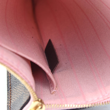 Louis Vuitton Damier Ebene Neverfull MM GM Pochette Rose Ballerine 9 of 10