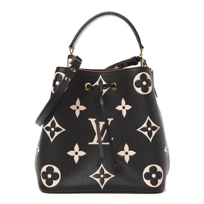 Louis Vuitton Empreinte Monogram Giant Neonoe MM Black Beige 1 of 8