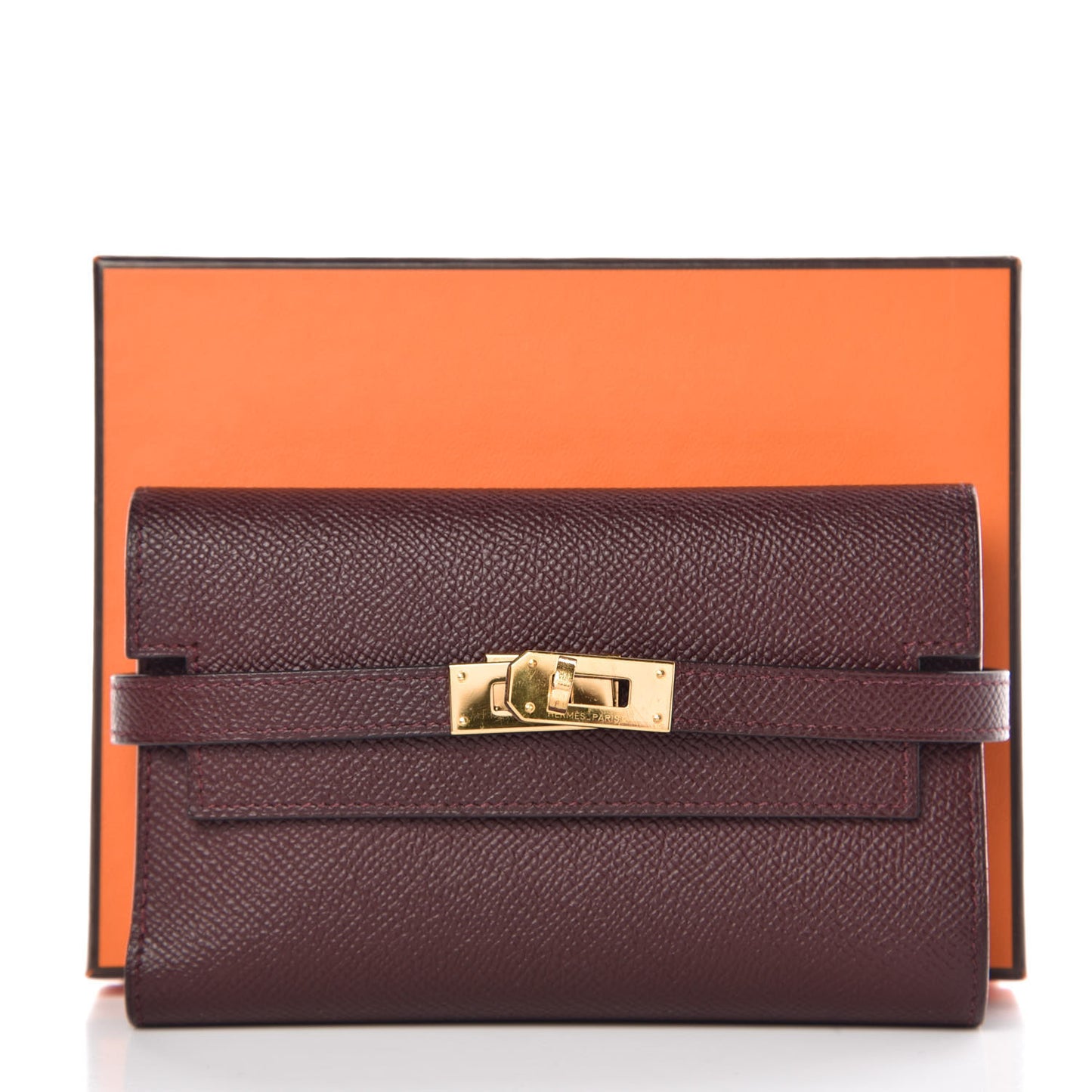 Epsom Medium Kelly Wallet Bordeaux