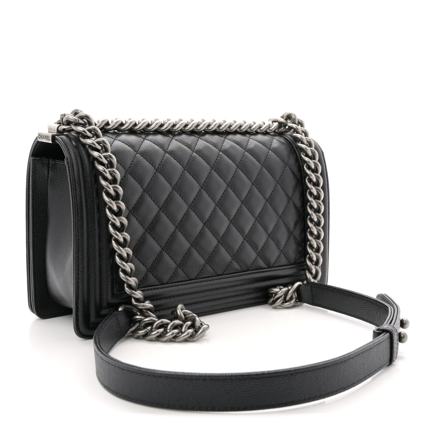 Chanel Caviar Quilted Medium Boy Flap Black 3 of 11