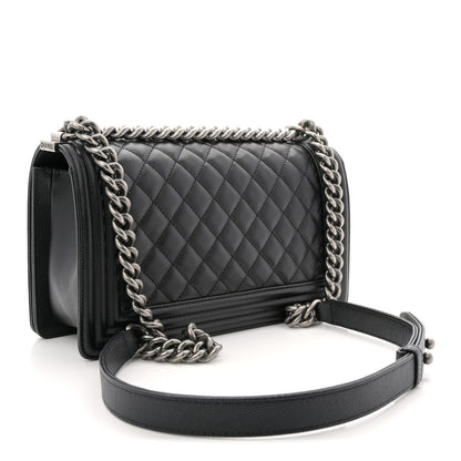 Chanel Caviar Quilted Medium Boy Flap Black 3 of 11