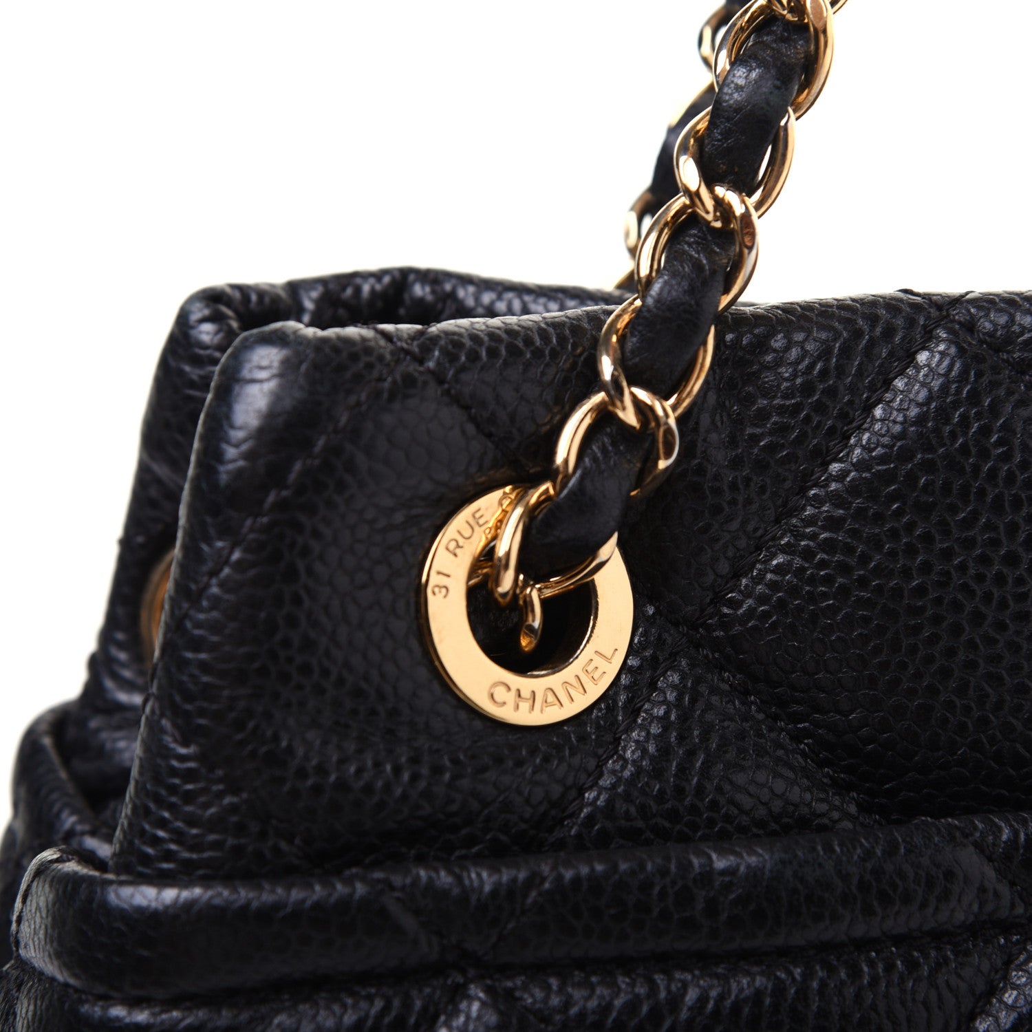 Chanel Caviar Quilted CC Timeless Soft Tote Black 16 of 19